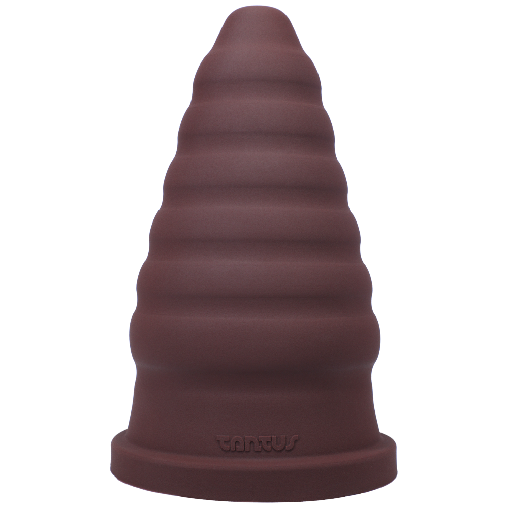 Tantus Cone Ripple Firm Garnet