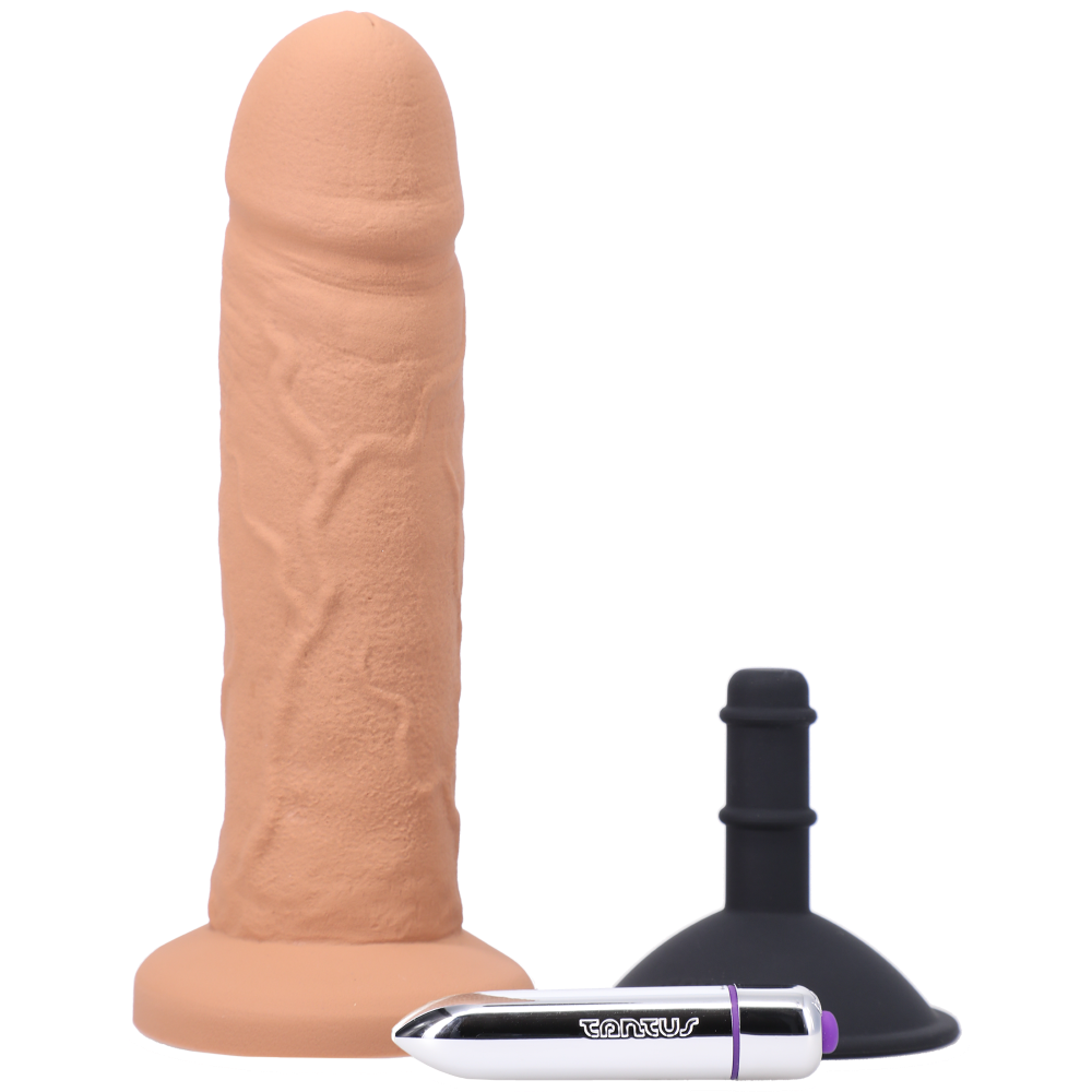 Sam Dual Density Vibrating Dildo Kit Honey