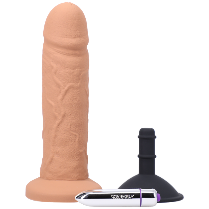 Sam Dual Density Vibrating Dildo Kit Honey