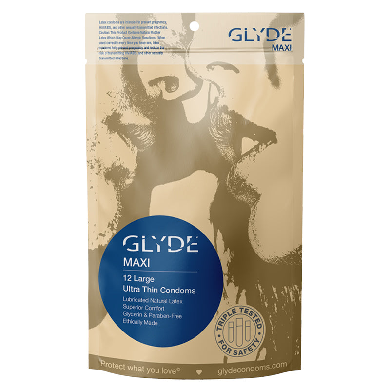 GLYDE MAXI Large Ultra Thin Fit Condoms 12pk