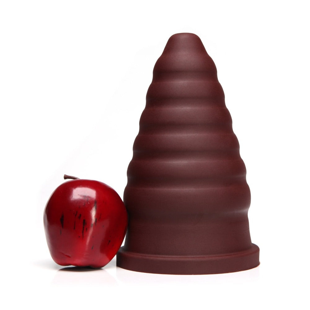 Tantus Cone Ripple Firm Garnet Apple